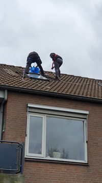 Schoonmaken van het dak